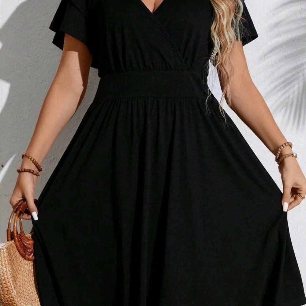 Elegant Black Wrap Dress